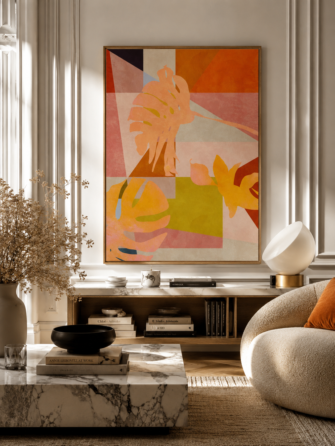Organic Bauhaus Geometry Leaves by Ana Rut Bre