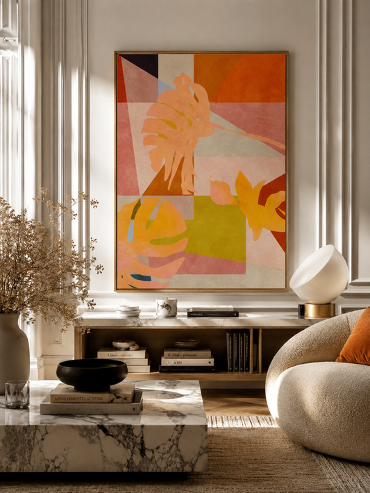 Organic Bauhaus Geometry Leaves by Ana Rut Bre