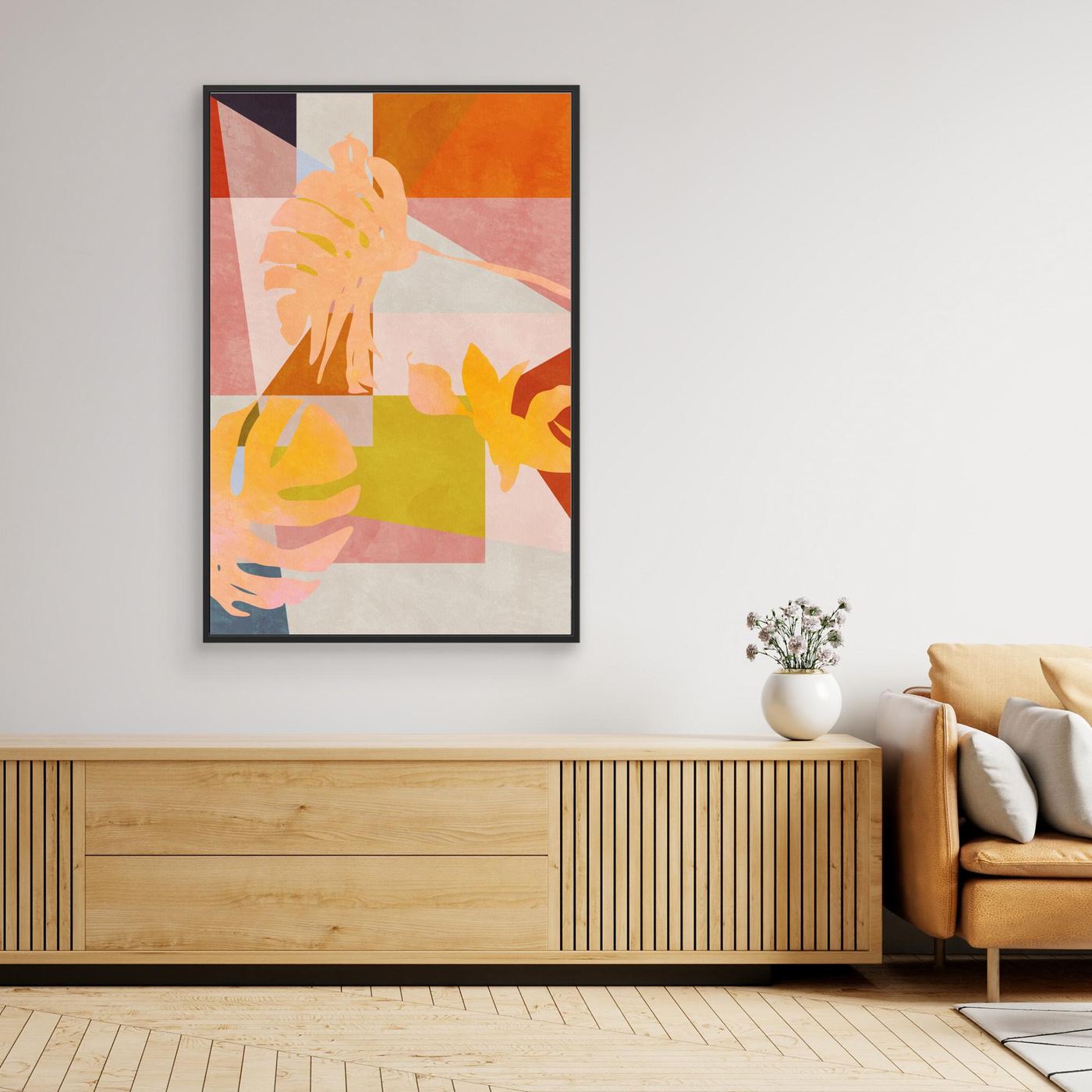 Organic Bauhaus Geometry Leaves by Ana Rut Bre