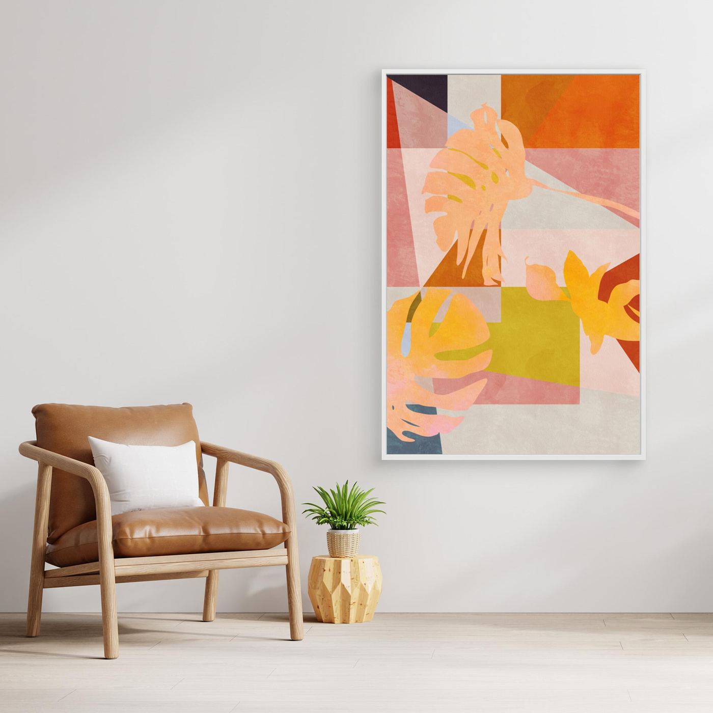 Organic Bauhaus Geometry Leaves by Ana Rut Bre