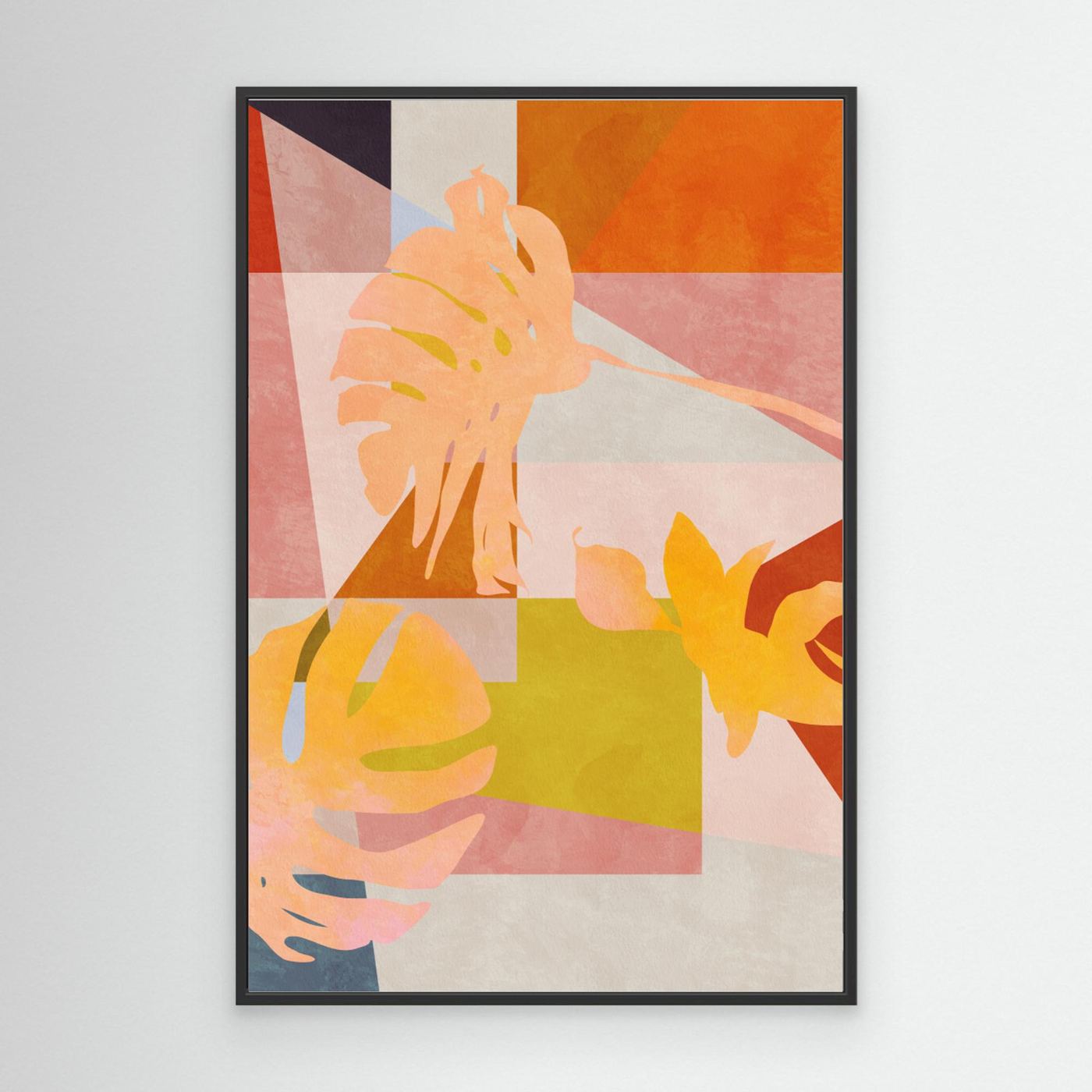 Organic Bauhaus Geometry Leaves by Ana Rut Bre